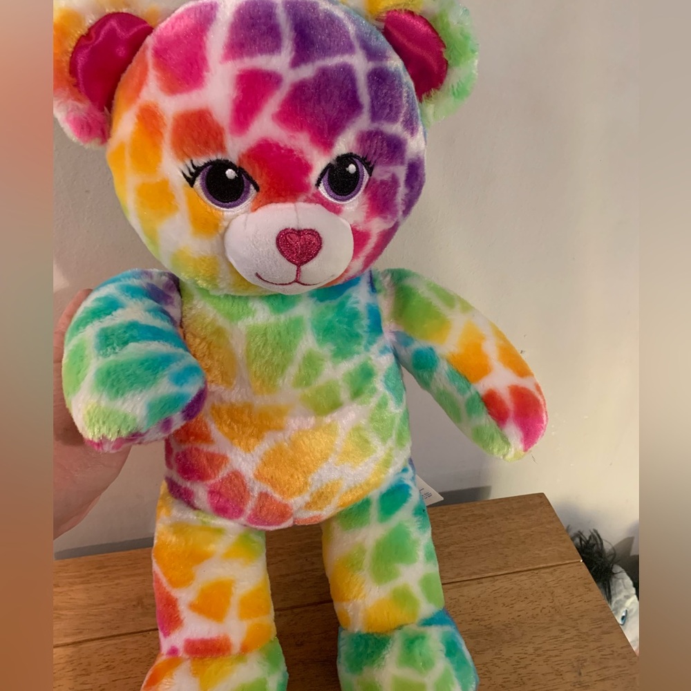 Build A Bear Wild Rainbow Safari Multicolor Spots Plush Bear